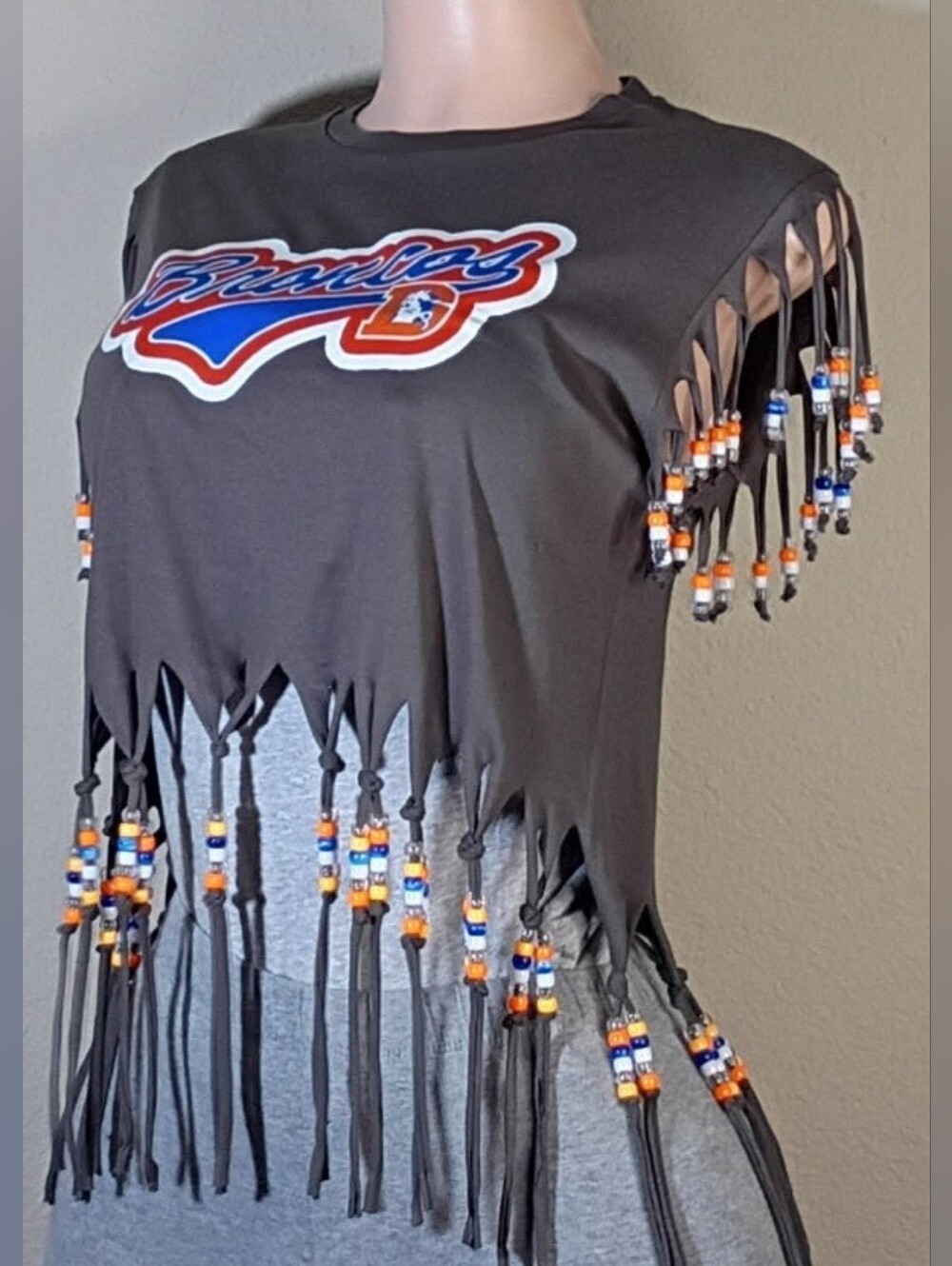 Denver Broncos Custom Fringe Tshirt - Picture 4 of 7